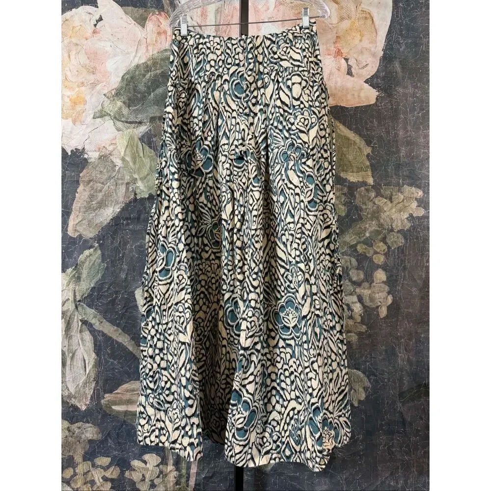 New Free People Miss You Most Printed Wide-Leg Pants Size 6